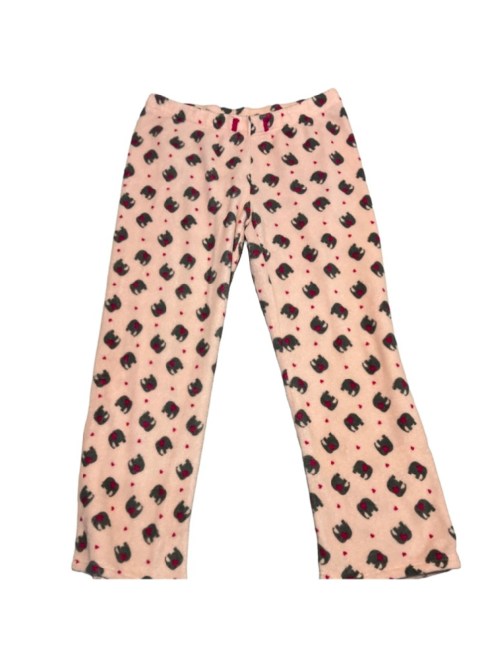 Fleece pj pants with elephants and hearts size Large